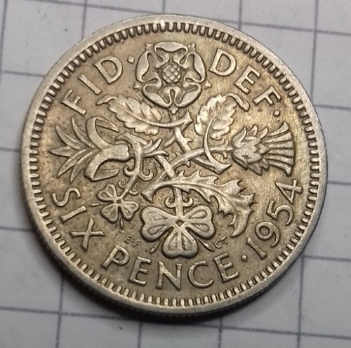 Großbritannien pence 1954 - großbritannien, 6