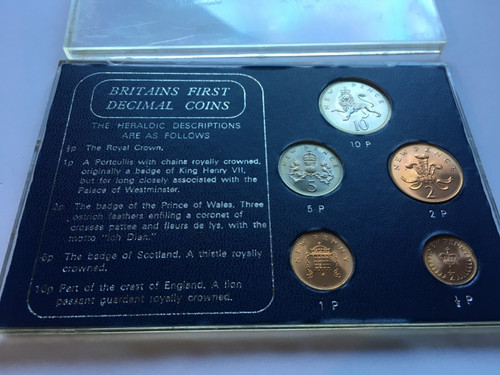 Britains first decimal coins - first,