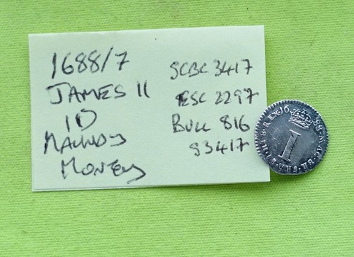 1688 one pence silber - 1p,