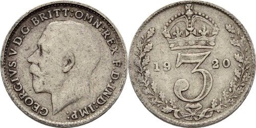 Großbritannien pence 1920 - 3,