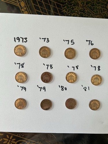 One pence new penny 12 - 1p,