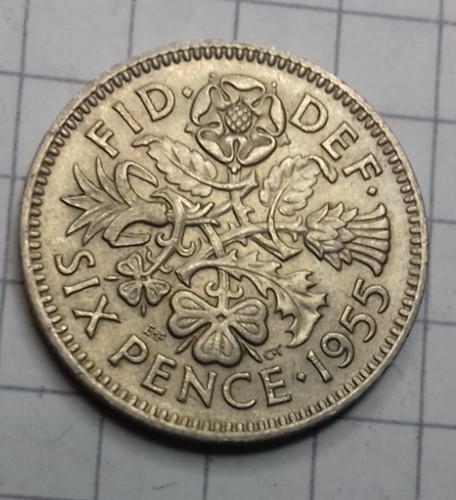 Großbritannien pence 1955 - großbritannien, 6